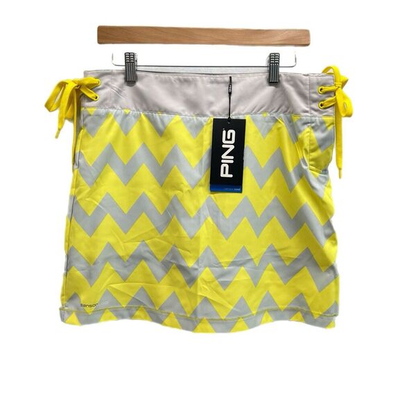 NEW Ping Skort WOMEN M Sensor Cool Golf Tennis Pickleball Skirt Yellow - Picture 1 of 13